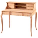 İPEK OYMALI RAFLI ÇALIŞMA MASASI